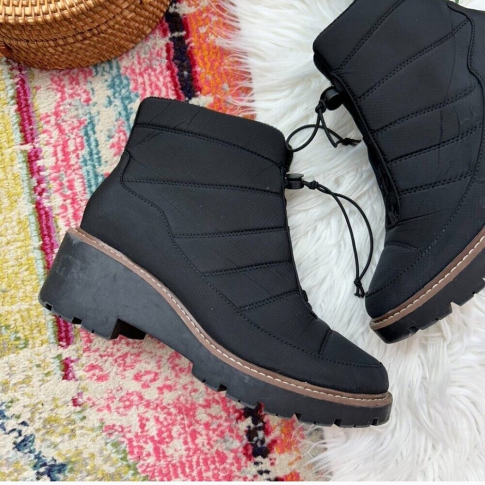 Blondo Neutral Black Quilted Puffer Ankle Daisy Boots Booties 8